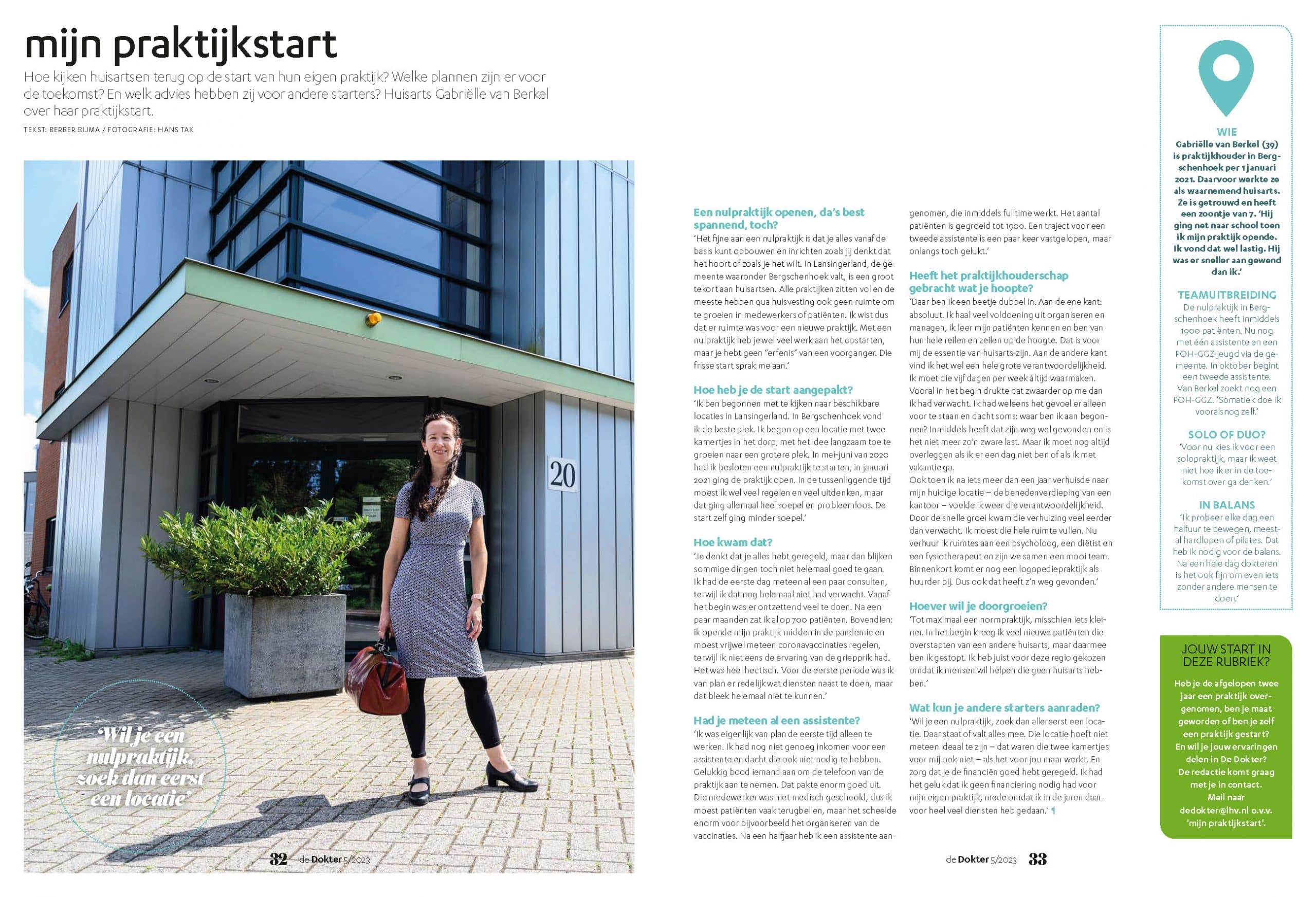 De Dokter - oktober 2023 - Mijn praktijkstart
